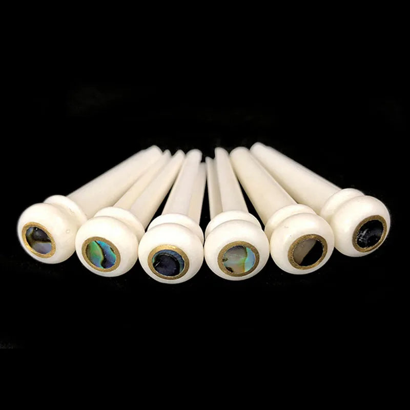 6pcs Real Bone Acoustic Guitar Bridge Pins - Your Guitar Buddy