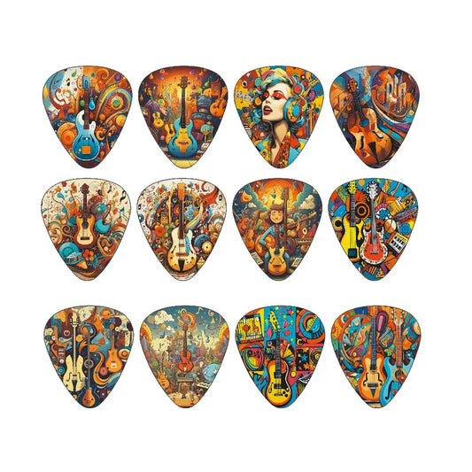 Guitar Pick Set Cartoon - Your Guitar Buddy