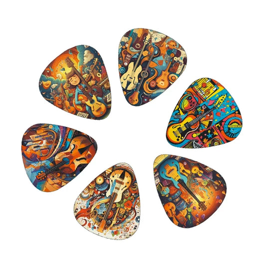 Guitar Pick Set Cartoon - Your Guitar Buddy