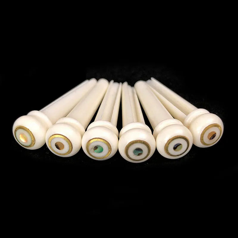 6pcs Real Bone Acoustic Guitar Bridge Pins - Your Guitar Buddy