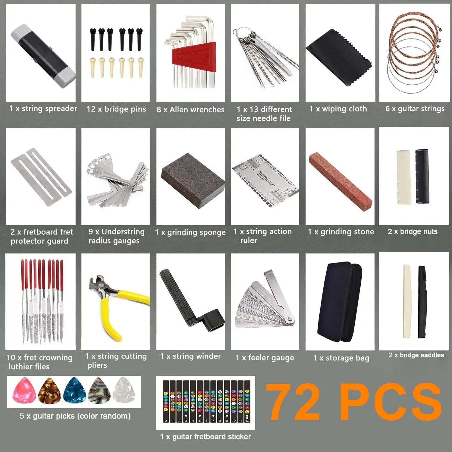 Miwayer 25/72pcs Guitar Tool Kit - Your Guitar Buddy