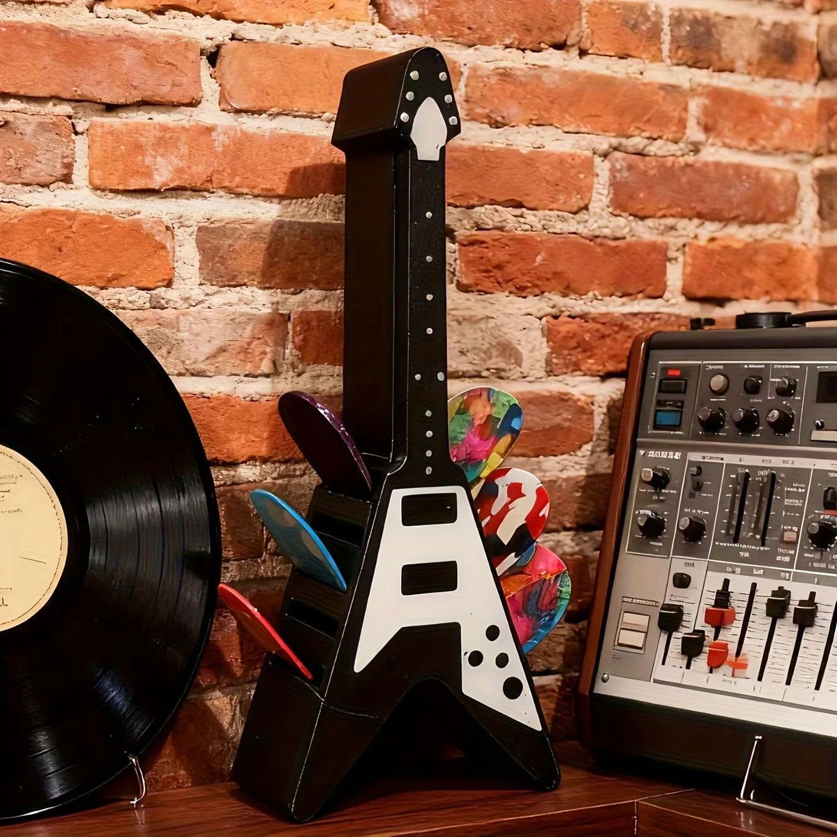 Guitar Shaped Pick Holder