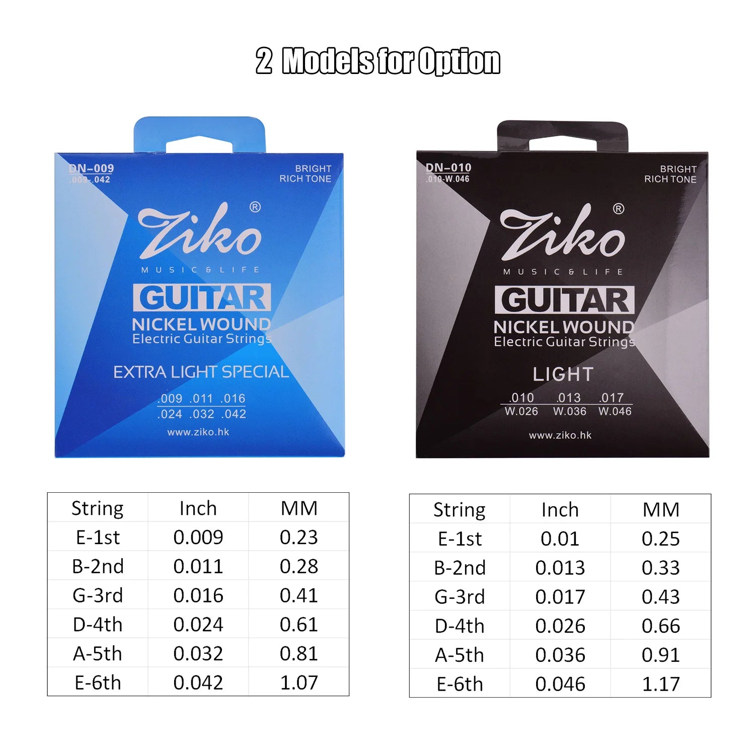ZIKO Light/Extra Light Electric Guitar Strings - Your Guitar Buddy