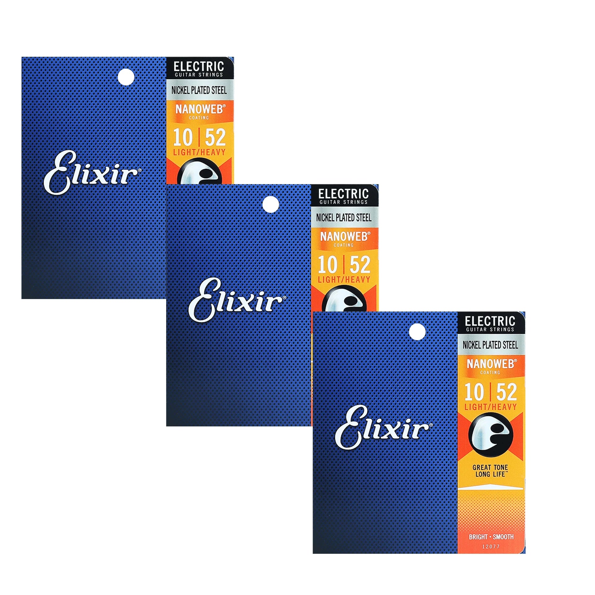 3 Sets Elixir Nanoweb Guitar Strings - Your Guitar Buddy