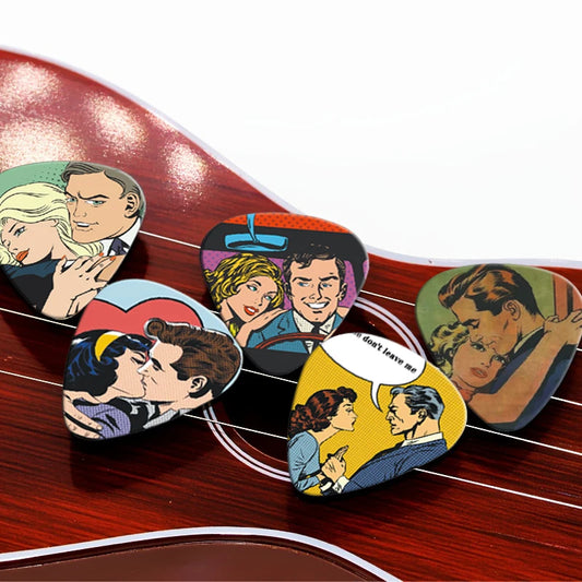 10Pcs Guitar Pick Set Cartoon Couples - Your Guitar Buddy