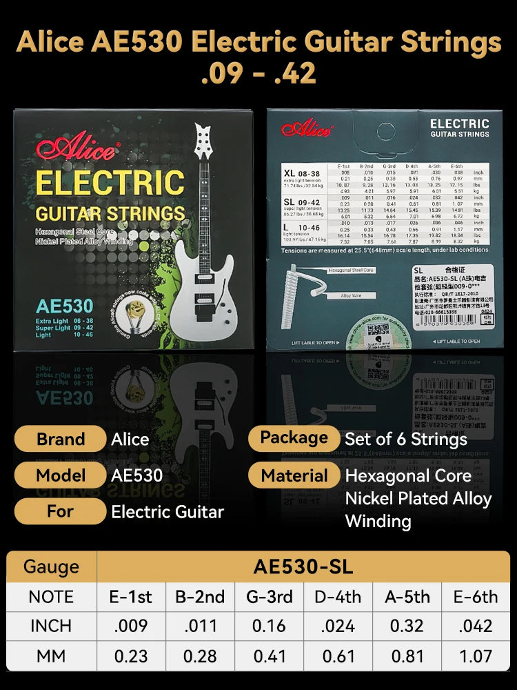 ALICE AE530SL Electric Guitar Strings - Your Guitar Buddy