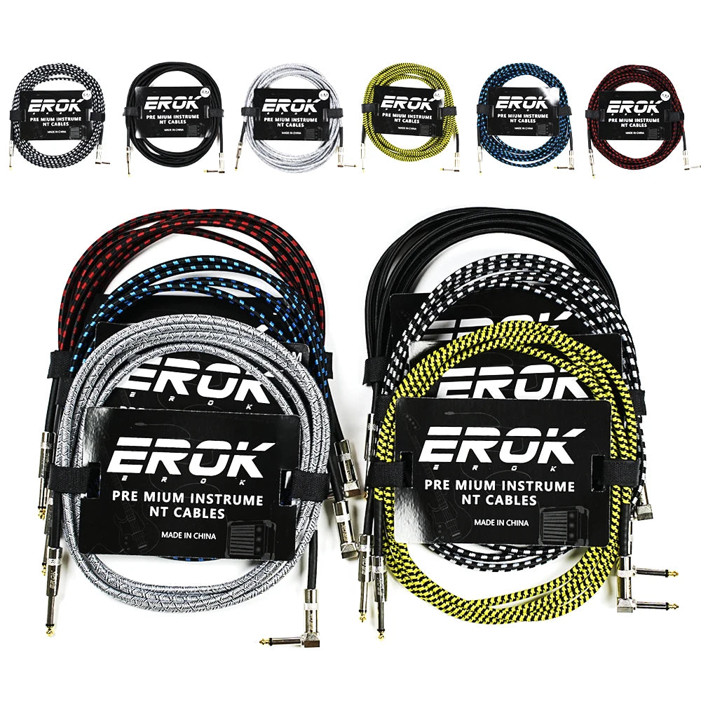 EROK 1.5/3/6/10m Guitar Audio Cables - Your Guitar Buddy